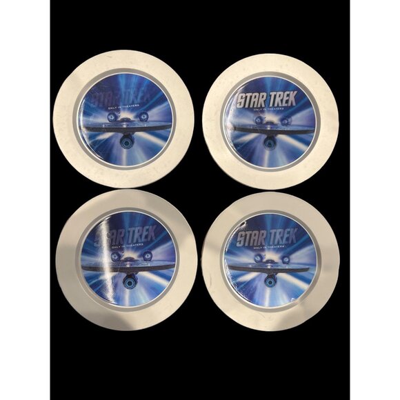 Set of 4 Star Trek Plastic‎ Holographic Collectors Plate Kellogg’s 2009, Movies - Picture 1 of 8